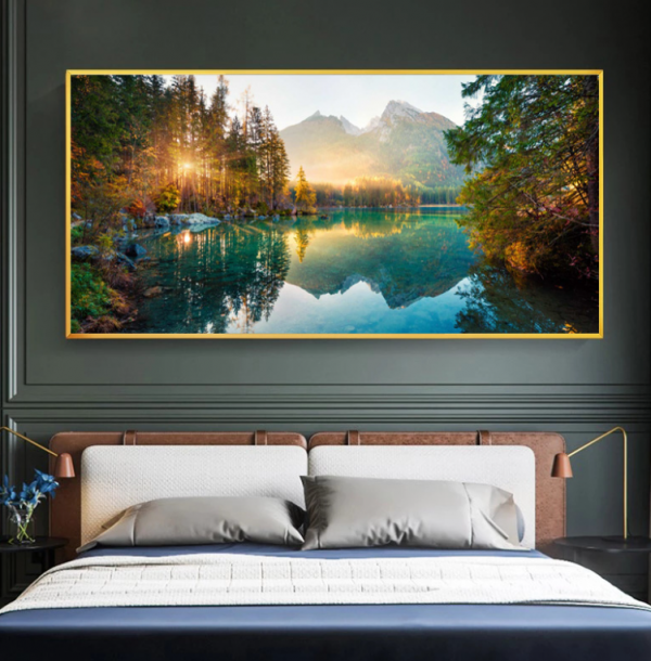 Dinding dengan gambar pemandangan alam